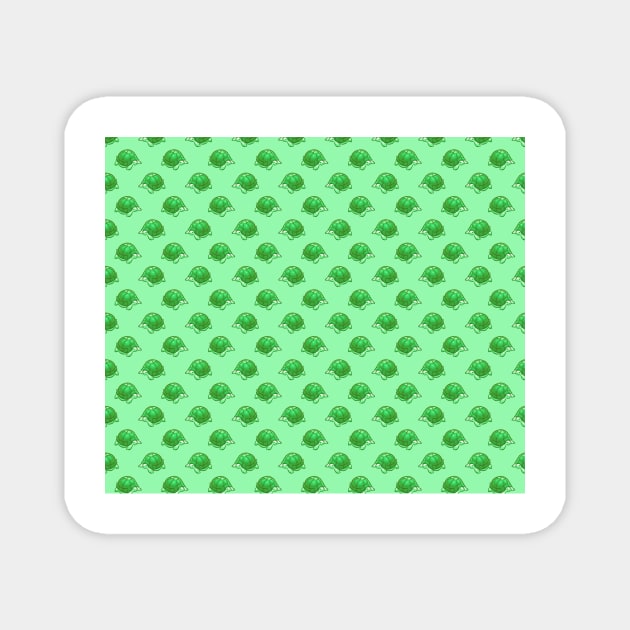 Green Turtle Pattern Magnet by saradaboru