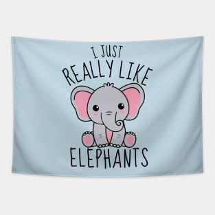 I Just Really Like Elephants Funny Tapestry