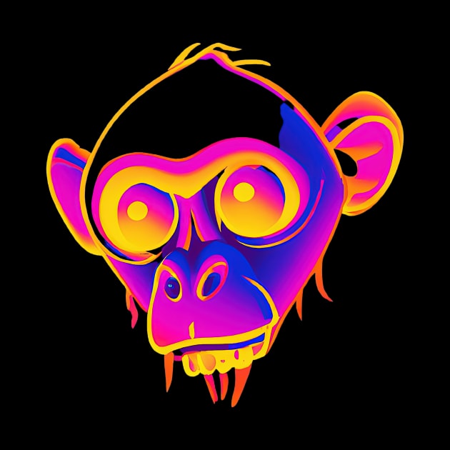 Halloween Monkey Graffity Pink Face Spooky by BetterManufaktur