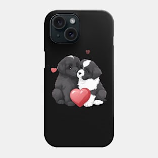 Cute newfoundland puppy Phone Case