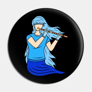 Flutist girl Pin