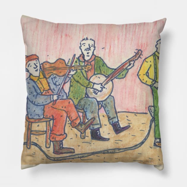 Folk Yeah Pillow by Natedraws