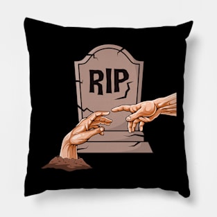 Funny Halloween Art Parody Pillow