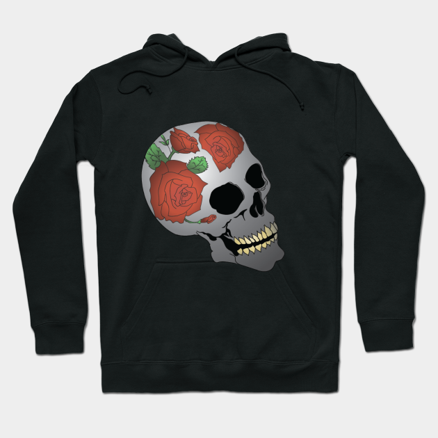 skull and roses hoodie