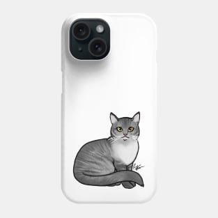 Cat - British Shorthair - Silver Tabby Phone Case