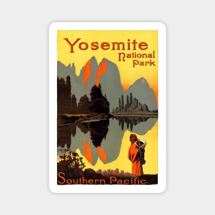 Vintage Travel Poster USA Yosemite National Park Magnet