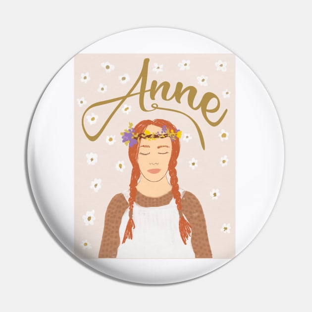 Anne with an E, ,Ae of Green Gables portrait Pin by FreckledBliss
