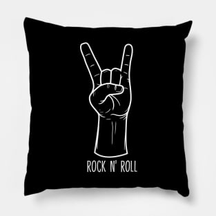 Rock N Roll Hand Sign Pillow