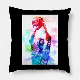 Michael Jordan Watercolor Pillow