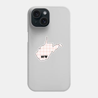 USA States: West Virginia (pink plaid) Phone Case