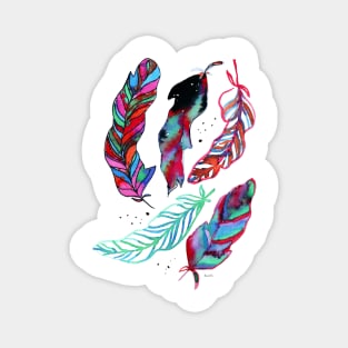 Watercolor feathers Magnet