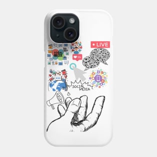 social media life Phone Case