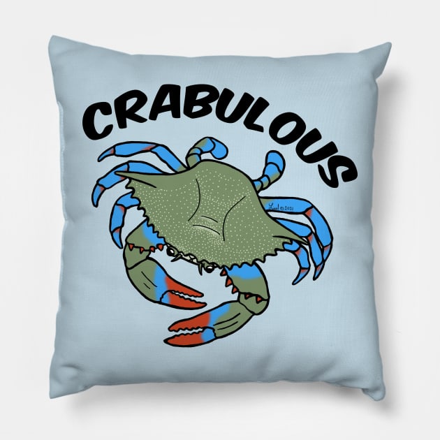 Crabulous! Pillow by HonuHoney