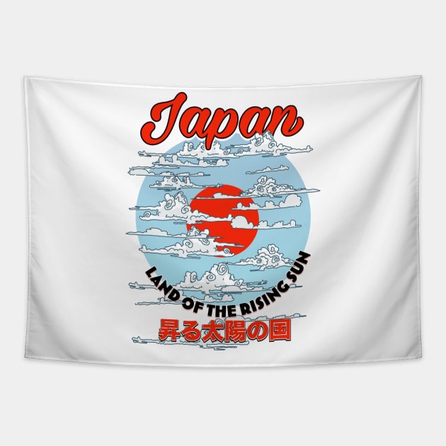 Japan Land of the rising sun Tapestry by nickemporium1