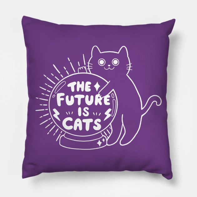 The Future is Cats! Crystal Ball Psychic Pillow by awesomesaucebysandy