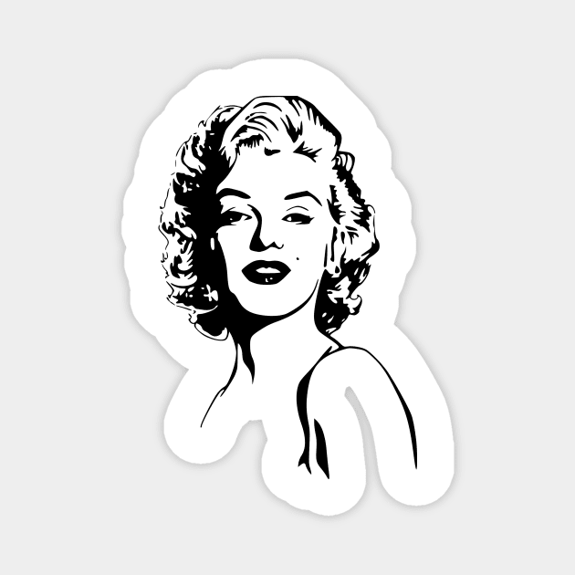 Marilyn Monroe lovers Gift T-shirt Retro vintage Magnet by MIRgallery