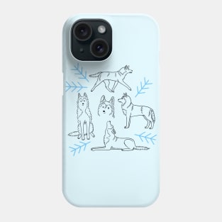 Siberian Huskies Phone Case