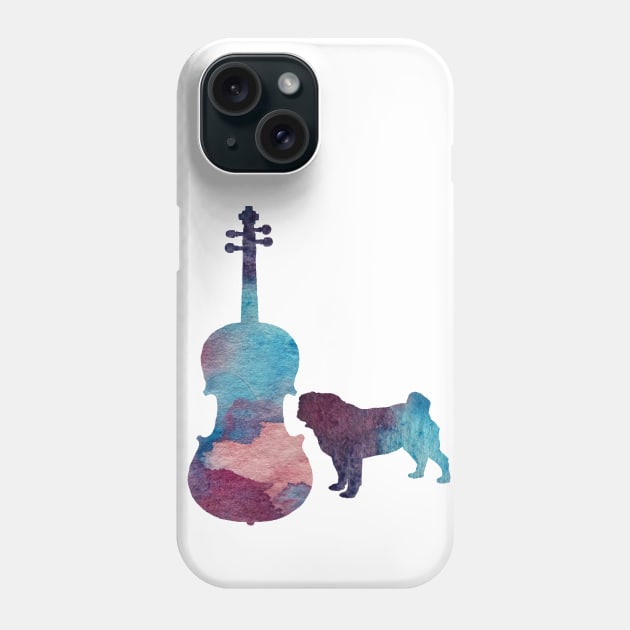 Viola pug art Phone Case by TheJollyMarten