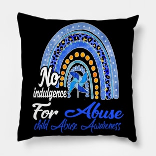 No Indulgence For Abuse Child Abuse Prevention Awareness Month Pillow