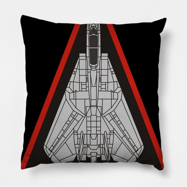 F14 Tomcat - VF114 Aardvarks Pillow by MBK