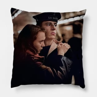 Colorized Vintage Romantic French Sailor Photo Pillow