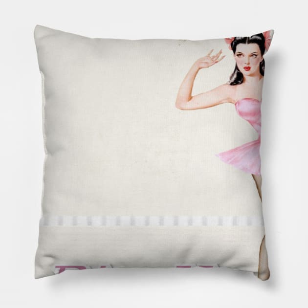 Vintage Pinup Girl Pin Up Retro Pin Up Girl Pillow by DANPUBLIC