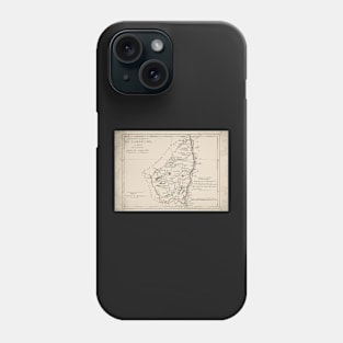 Old Map - Vintage - Department of Ardèche Phone Case