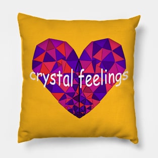 crystal heart feelings Pillow
