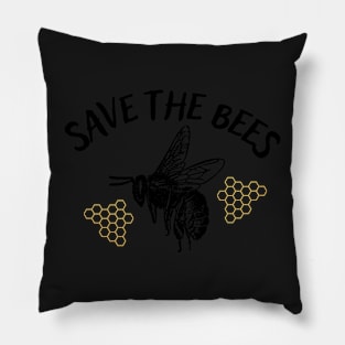 Save the bees stickers Pillow