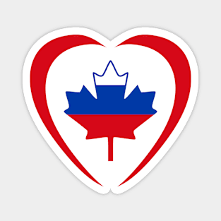 Russian Canadian Multinational Patriot  (Heart) Magnet