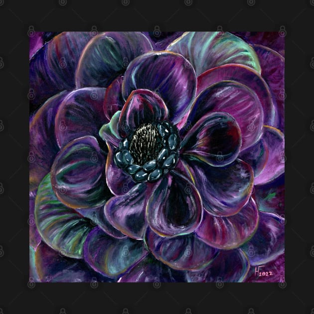 Black ranunculus by feafox92