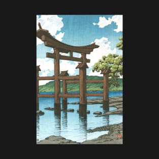 Gozanoishi Shrine at Lake Tazawa by Kawase Hasui T-Shirt