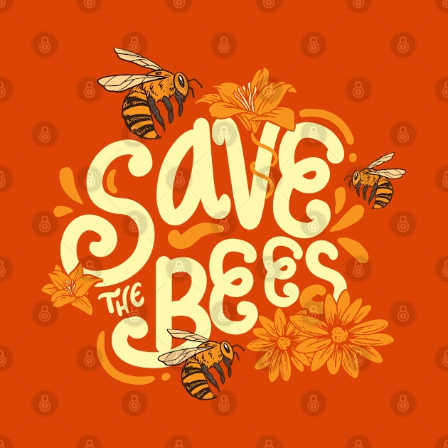 Save the Bees - Beekeeper Environmentalist Gift by Shirtbubble