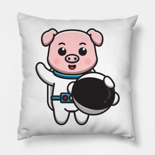pig astronaut Pillow