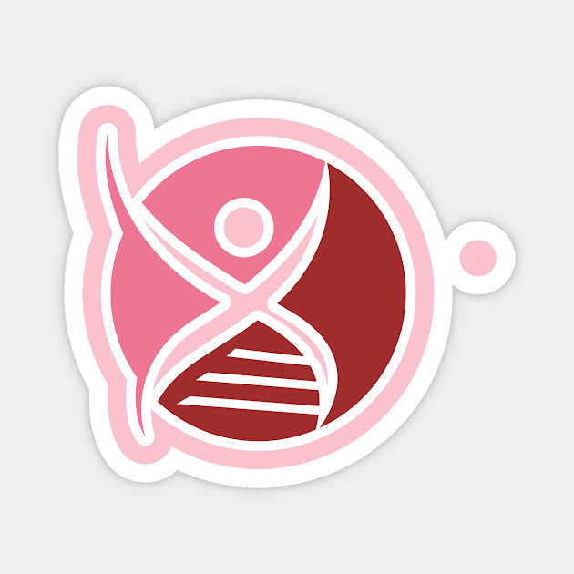 Human DNA and genetic sticker logo design. Emblem, Concept Design, Creative Symbol, Icon. Magnet by AlviStudio