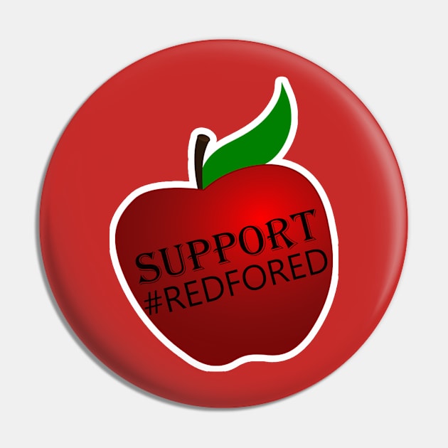 Teacher Support Wear Red for Public Ed School Support Shirt Pin by tamdevo1