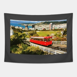 Wellington Cable Car On A Sunny Day Tapestry