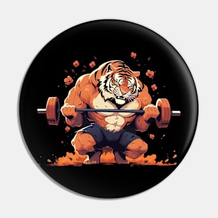 tiger lifting weight Pin