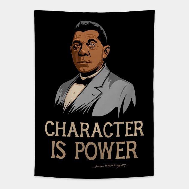 Booker T Washington Quote Gift for Black History Month Tapestry by HistoryMakers