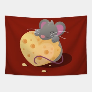 Mouse Heart Cheese Tapestry