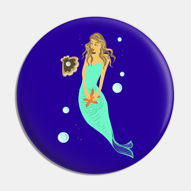 Mermaid Pin by ArtKsenia