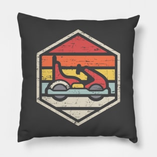 Retro Badge Kart Pillow