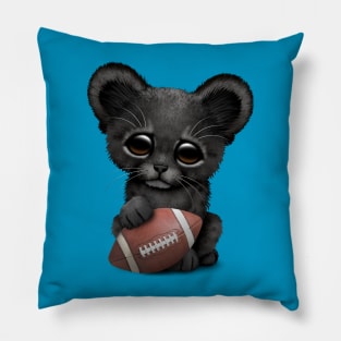 Black Panther Cub Playing With Football Pillow