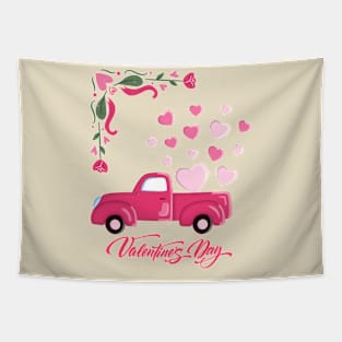 Valentine's Day.Valentine`s car Tapestry