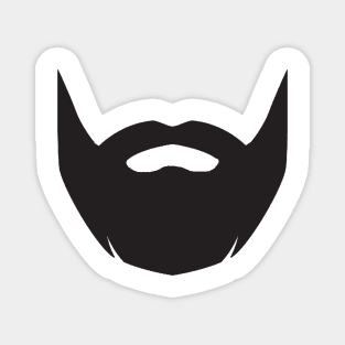 Black Hipster Beard Magnet