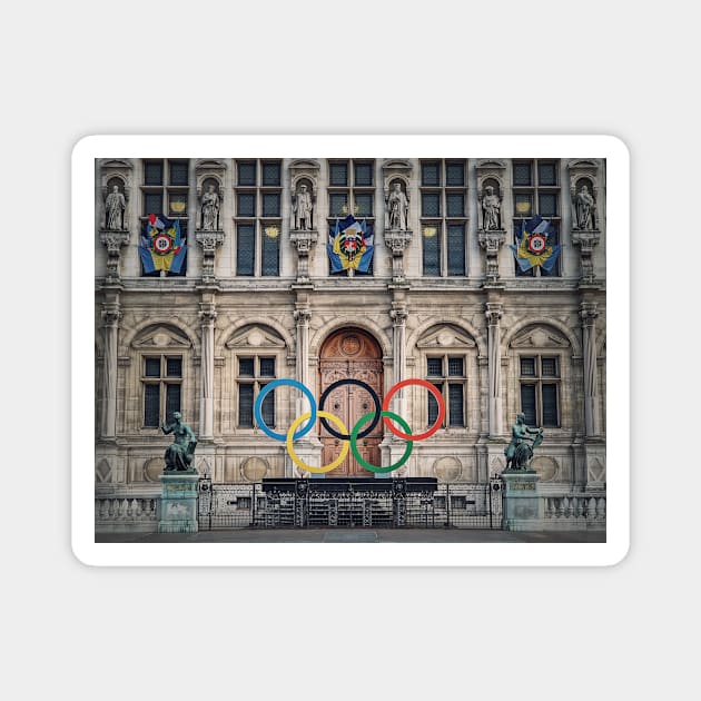 olympic games Paris 2024 Magnet by psychoshadow