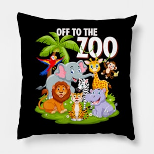 Safari Zoo Birthday Party Wild Zoo Animals Teacher Pillow