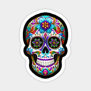 Sugar Skull Art to Celebrate the Day of the Dead in Style Magnet