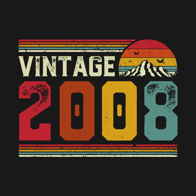 Vintage 2008 Birthday Gift Retro Style by Foatui