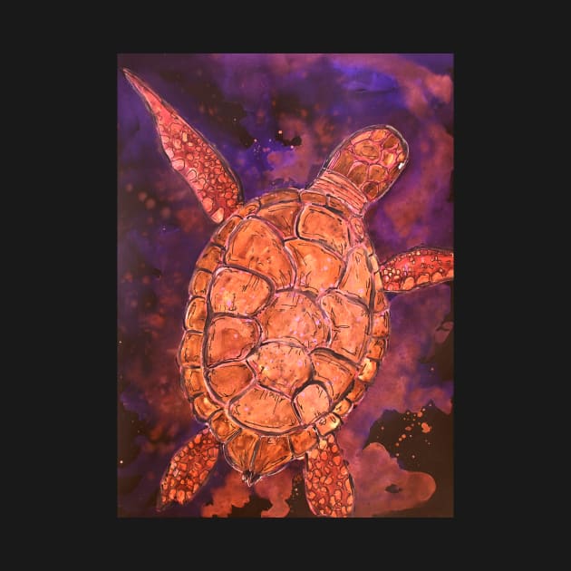 Red Deep Sea Turtle by ZeichenbloQ